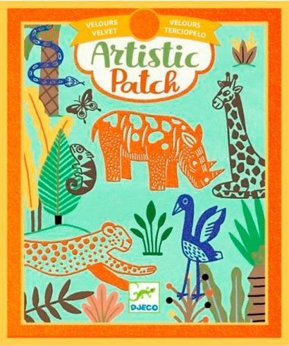 Набор для творчества Djeco Художественные патчи с вельветом Саванна DJ09471